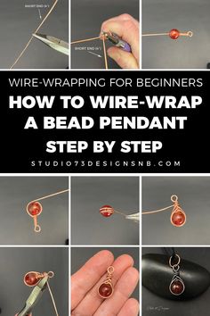 wire wrapping for beginners how to wire - wrap a bead pendant step by step