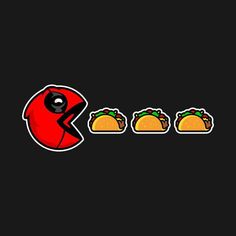 three tacos and a pepper on a black background