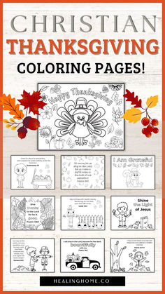 a thanksgiving coloring page with the words,'christian thanksgiving coloring pages'on it