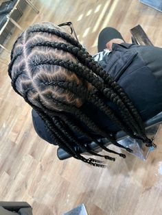 Zigzag Part Braids, Straight Backs With Zig Zag Parts, Zigzag Popsmoke Braids, Cornrows With Zigzag Parts, Cornrow Zig Zag, Braids Side, 4 Braids Hairstyle, Protective Style Braids, Style Braids