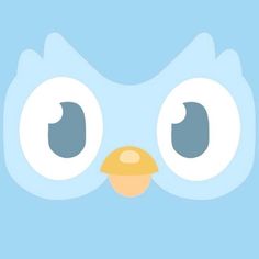 an image of a blue bird with big eyes