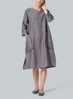 Linen Tunics | Plus Size Clothing Casual Tunic Midi Dress For Fall, Casual Long Sleeve Dresses With Side Pockets, Oversized A-line Midi Dress For Spring, Summer Long Sleeve Versatile Dresses, Gray Long Sleeve Dresses With Relaxed Fit, Spring Long Sleeve Linen Dress With Pockets, Spring Tunic With Pockets And Relaxed Fit, Versatile Long Sleeve Spring Dresses, Spring Tunic Midi Dress With Relaxed Fit