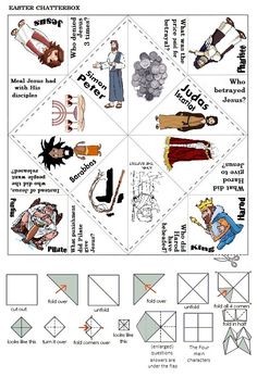 an origami diagram with different things to make it look like they are from harry potter