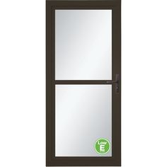 an image of a glass door with the word love e written in green on it