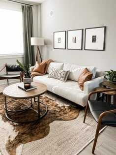 the living room is clean and ready to be used as an office or family room