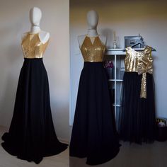 Bridesmaid Dresses Black And Gold, Black And Gold Wedding Theme Bridesmaid Dresses, Black Maid Of Honor Dress Sparkle, Black & Gold Bridesmaid Dresses, Black Gold And White Wedding Theme Bridesmaid Dresses, Sequin Bridesmaids Dress, Dress Wedding Party, Sequin Bridesmaid, Bridesmaid Flower