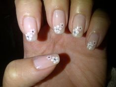 Simple Flower Nail Art, Moodboard Theme, Sky Nails, Stripped Nails, Dream Aesthetic, Winter Fairy, Really Cute Nails, Nails Only, Flower Nail