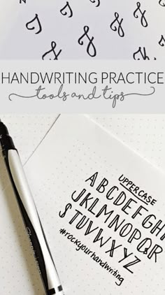 the handwriting practice book is open and ready to be used