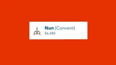 the nun convention logo is shown on an orange background with white lettering and a church steeple