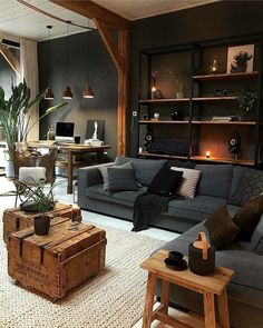 a living room filled with lots of furniture