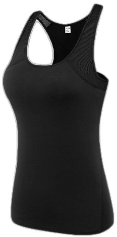 a women's black tank top on a white background