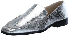 PRICES MAY VARY. Slip on loafer Silver Loafers, Silver Shoes, Distressed Leather, Slip Ons, Shopping Cart, Loafer Flats, What To Wear, Loafers, Water Resistant