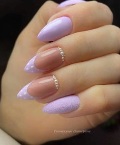 Violet Nails, Nagellack Trends, Almond Acrylic Nails, Best Acrylic Nails, Purple Nails, Cute Acrylic Nails, Nail Manicure