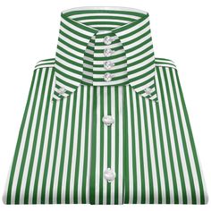 Men's White Green stripes High Button Down Collar Polo Dress Shirts 100% Cotton - Matching collar or White collar 3'' High stiff 4 buttons collar 4'' Wide single cuff with 3 buttons Collar Style: Polo Kent Collar Shirt/ Pointed Collar/ Oxford Collar Shirt/ High Button Down Collar Shirt/ High Collar Shirt Hand-Made on Order Pockets: Without pocket (Chest pocket can be added on request) Fabric: 100% Egyptian cotton, Pure Cotton soft & comfortable fabric Sleeves: Full Sleeves/ Long Sleeves -- Fine Green Button-up Dress Shirt For Work, Green Button-up Business Top, Green Collared Dress Shirt For Work, Classic Green Shirt With Buttons, Green Business Shirt With Button Closure, Green Shirt With Button Closure And Spread Collar, Green Collared Dress Shirt For Formal Occasions, Classic Green Dress Shirt With Spread Collar, Classic Green Button-up Dress Shirt