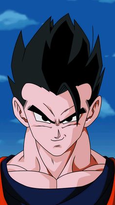 an image of a young gohan with black hair