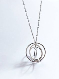 Statement Necklace, Large Circle Pendant, Kinetic Spinning Jewelry, Contemporary Necklace, Minimal Design Jewellery, Jewelry for Anxiety - Etsy Spinning Jewelry, Fidget Necklace, Contemporary Necklace, Modern Necklaces, Circle Pendant, Minimal Design, Just Giving, Stainless Steel Chain, Chain Lengths