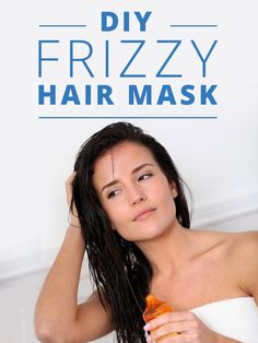 DIY Frizzy Hair Mask- works like a charm!  Really good for curly hair. #diyhairmask #frizzyhairsolution Remedy For White Hair, Frizzy Hair Solution, Winter Hair Care, Rosemary Oil For Hair, Bouncy Hair, Diy Hair Mask, Diy Hair Care, Grow Hair Faster