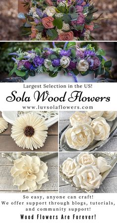 Wood flowers are so easy, anyone can craft! We offer support through blogs, tutorials, and community support! Flower Decoration Ideas, Wooden Flower Bouquet, Community Support, Wood Flowers, Paper Flower Tutorial, Paper Flowers Diy, Flower Tutorial, Flowers Diy, Felt Flowers