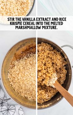 step by step instructions on how to make rice in a saucepan and then stir