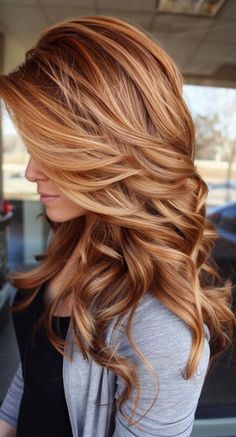 Hair Style Going Blonde From Red, Balayage For Red Hair, Strawberry Blonde With Copper Lowlights, Cowboy Copper With Blonde, Lowlights For Redheads, From Blonde To Red Hair Before And After, Copper Hair Dark Roots, Ginger Balayage On Brown Hair, Hair Color For Fair Skin Blue Eyes