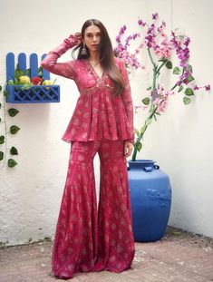 Indian Outfits Modern, Georgette Sharara, Aditi Rao Hydari, Aditi Rao, Diwali Outfits