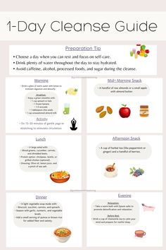 an info sheet describing the different types of food