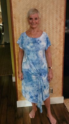 This is a 100% cotton dress iced dyed in 2 colors of blue.Very soft,size small. Blue Washed Short Sleeve Dresses, Casual Flowy Tie Dye Dress, Casual Flowy Tie-dye Dress, Fitted Tie Dye Short Sleeve Dress, Fitted Tie Dye Dress With Short Sleeves, Casual Hand Dyed Summer Dresses, Casual Hand Dyed Spring Dresses, Casual Hand Dyed Dresses For Spring, Casual Hand Dyed Cotton Dress