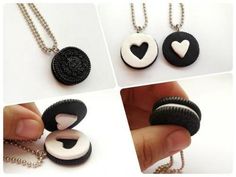 #diy, #crafts, #handmade, #creative Bff Jewelry, Tanah Liat, Bff Necklaces, Friend Jewelry, Best Friend Necklaces, Cute Polymer Clay, Friendship Necklaces, Cute Clay, Friend Necklaces