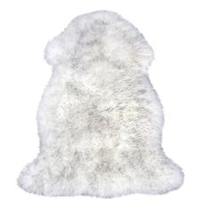 a white sheepskin rug is shown on a white background with no image in it