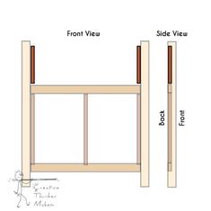 the measurements for a bunk bed frame and how to make it look like it is built into