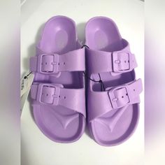 Cotton On Kids Twin Strap Purple Slides Slip On Sandals Size 3 Purple Slides, Cotton On Shoes, Toddler Sandals Girl, Boys Sandals, Slip On Sandals, Pink Sandals, Jelly Sandals, Girls Sandals, Kids Sandals