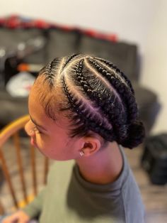 Simple Braided Hairstyles For Black Hair Natural, Low Bun Cornrow Hairstyles, Basic Training Hairstyles Black Women, 4c Natural Hairstyles Cornrows, Straight Backs Natural Hair, Cute Cornrows Natural Hair, Low Tension Braid Styles, Cute Simple Cornrow Hairstyles, Short Natural Hair Styles Braids