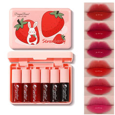 PRICES MAY VARY. 【Lip Stain Set】The lip & cheek stain gives your lips and cheeks a fresh, healthy colour and tint instantly with natural-looking color that glides onto the skin leaving a soft, dewy finish. 【Lip Tint Formulation】The lip tint stain is enriched with a moisturizing lip formula, paraben-free, cruelty-free, and available in 6 shades of mini liquid lip gloss. 【Super Waterproof】The color is full, the color is rich, and the color rendering is high. Fast film formation, waterproof and swe Korean Lip Gloss, Korean Lip Tint, Korean Lips, Lip And Cheek Tint, Lip Color Makeup, Pigmented Lips, Cheek Stain, Cheek Tint, Waterproof Makeup