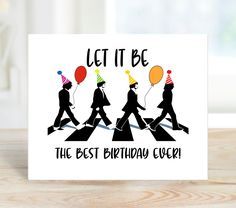 a card with the words, let it be the best birthday clock