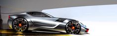 an artistic rendering of a futuristic sports car