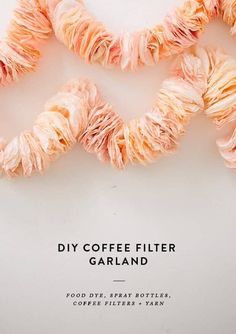 coffee filter garland displayed on white background