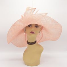 "✿*. About Shipping.*✿ All the hats will be shipped out from Rockville, MD 20854 via UPS GROUND (1-5 business days) or USPS Priority mail (2-4 business days) if their shipping fee is much the same. The overnight and other shipping service are also available. Please contact me first if you want it, I will check the price and delivery time for you. Pick up is available! If you are very urgent, please order your hats early and save money! Key Features: This hat is made of 100% high quality Sinamay Wedding Tea Party, Hat Tea Party, Sinamay Hats, Wedding Tea, Tea Party Hats, Kentucky Derby Hat, Church Hats, Royal Ascot, Big Bow