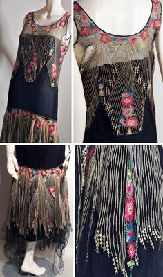 20s Dresses, Fine Embroidery, 1920s Vintage, Roaring 20's