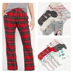 Tarten Plaid Drawstring Waist Side Pockets Pull-On Style Soft Flannel 100% Cotton Sits Just Below Waist Straight Thigh And Leg Hits Below Ankle One Pair Of Holiday Socks Free With Every Item Purchased Let Me Know Your Style Preference In The Comments I Will Do My Best To Fulfill Your Preference All Free Gifts Subject To Availability Holiday Socks, Soft Flannel, Lounge Pants, Drawstring Waist, Free Gifts, Old Navy, Pajamas, Let Me, Lounge