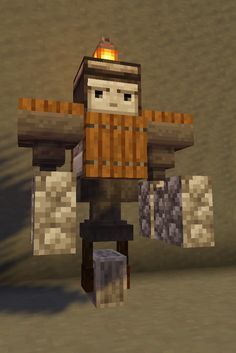 an animated image of a man in a minecraft outfit