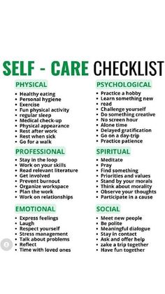 Selfcare Checklist, Daily Self Care Checklist, Daily Self Care, Self Care Checklist, Personal Improvement, Positive Self Affirmations