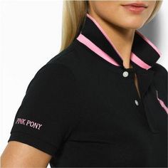 Polo T Shirts Women, Outfit Sporty, Polo Tshirts, Popped Collar, Polo Blouse