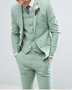 Mint Green Fashion, Reception Suits, Suit Prom, Green Tuxedo, Fitted Blazer Jacket, Slim Fit Blazer, Party Jackets, Wedding Suits Groom, Bespoke Suit