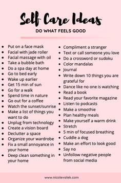 Self Care Habits Tips, Self Care Improvement Tips, 101 Self Care Ideas, Self Care Aesthetic Ideas Tips, Selfcare Ideas Tips, Spa Self Care, De Stressing Tips, Self Care In Your 30s, Self Care Sundays