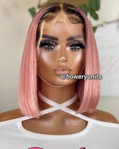 Rainbow Wig, Turquoise Hair, Bob Lace Front Wigs, Mama Mia, Custom Wigs, Pink Cotton Candy, Short Bob Wigs, Straight Human Hair