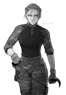 Military Outfits Women, Ghost X Jade, Soldier Drawing, Movie Poster Design, Female Cop, Military Drawings, Female Drawing, Woman Sketch, Anime Military