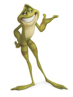 the frog from disney's princess and the frog prince is holding his hand out