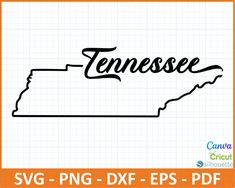 tennessee state outline with the word tennessee in black ink on a piece of graph paper