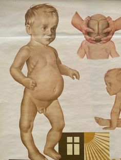 an image of a baby standing in front of a house with hands on it's hips