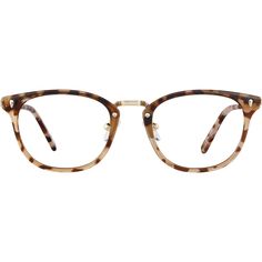 Give your look a warm touch with soft neutrals. These striking square glasses feature a gold-colored metal eyeglasses underneath a clear TR90 rim with a glossy finish. The wide eyeglasses features adjustable nose pads for a comfortable fit. This style also comes in a large size and is available in tortoiseshell brown and cream. | Zenni Women's Boho Square Prescription Eyeglasses Tortoise Shell Mixed Women’s Glasses, Eyeglasses Design, Reading Glasses For Women, Glasses Ideas, Womens Glasses Frames, Metal Eyeglasses, Rim Design, Square Eyeglasses, Structured Design